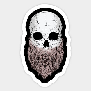 Bearded Skull Sticker